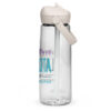 Flip straw water bottle