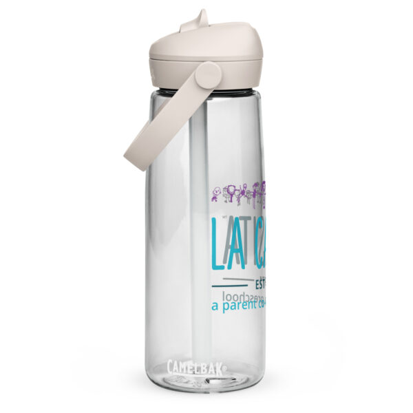 Flip straw water bottle