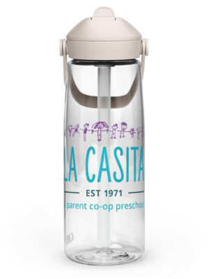 Flip straw water bottle