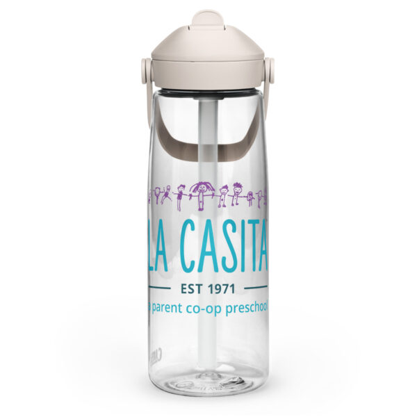 Flip straw water bottle