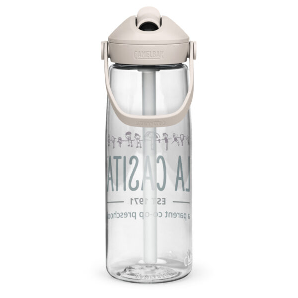 Flip straw water bottle